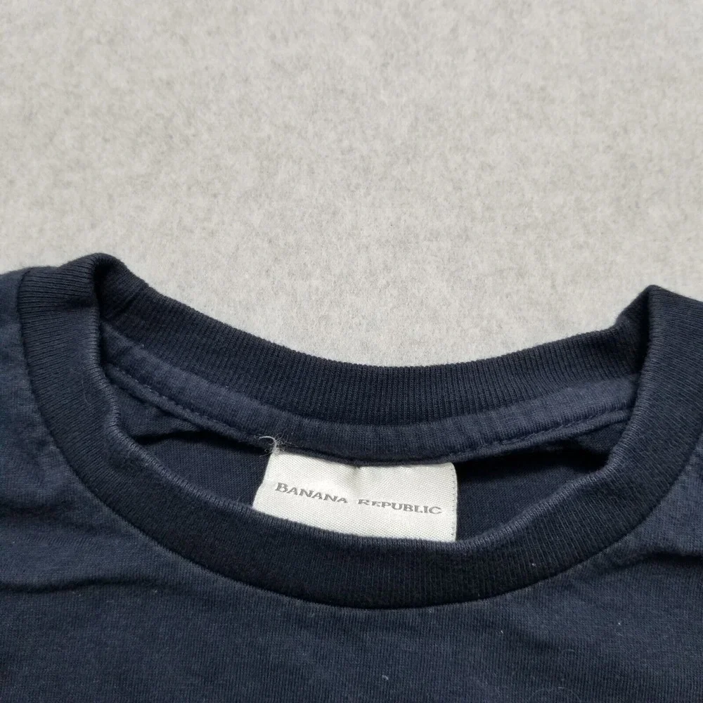 Banana Republic Shirt Mens Large‎ Blue Short Sleeve Crew Neck